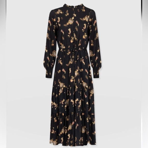 NWT Saint and Sofia Olivia Paisley Long Sleeve Dress - Picture 6 of 16